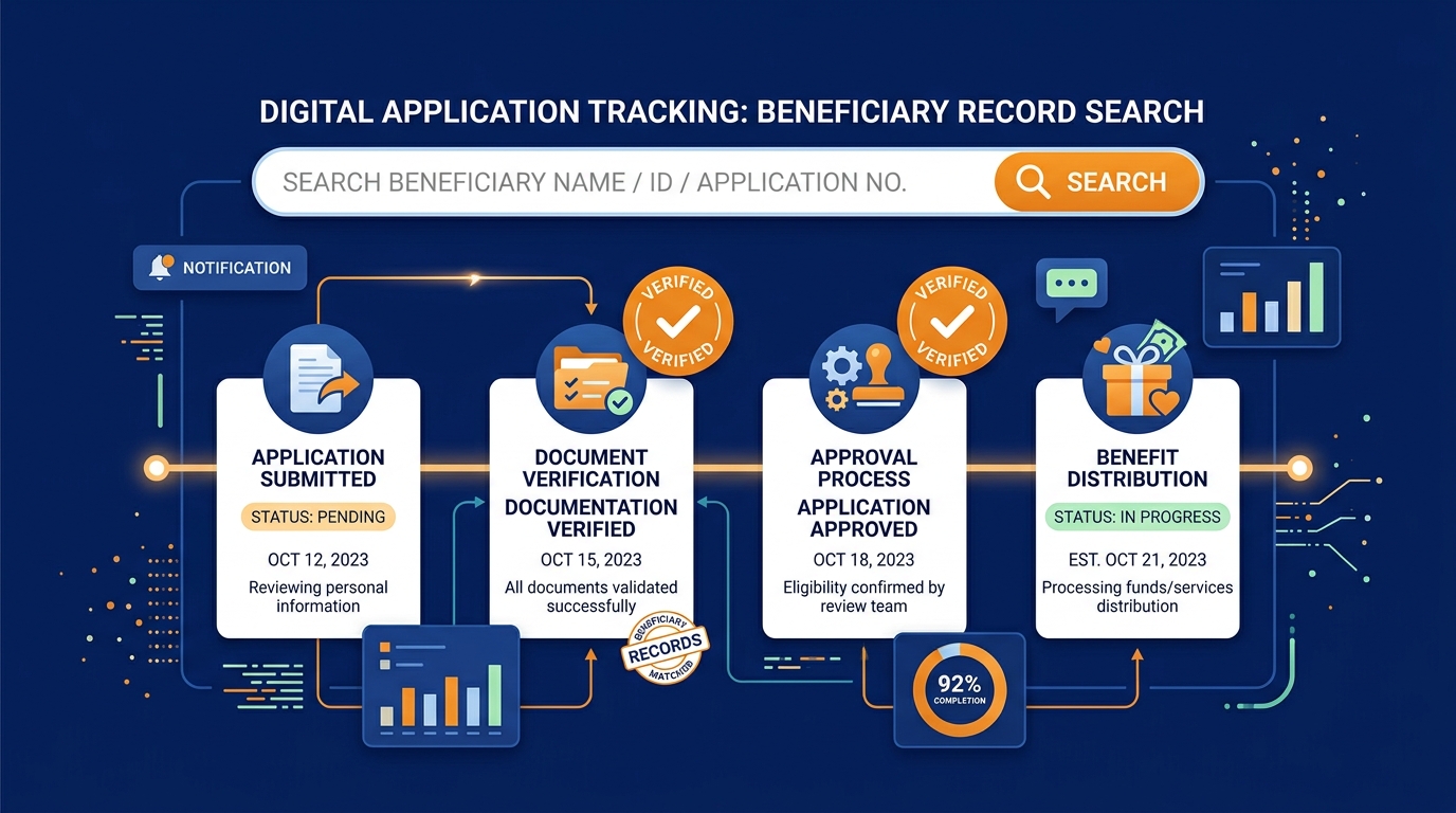 Samarth Application Status and Beneficiary Search Tracking Concept